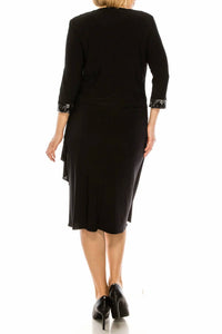 Le Bos - 3/4 Sleeve 2 Piece Jacket Dress