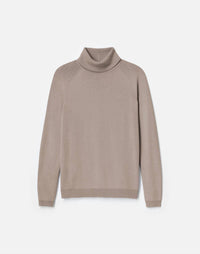 Lafayette 148 Matte Crepe Turtleneck Sweater in hickory - women's sweater - view 5