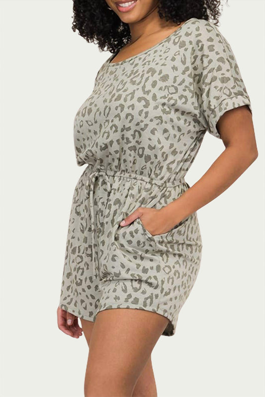 LEOPARD STRETCH MODAL-BLEND ROMPER