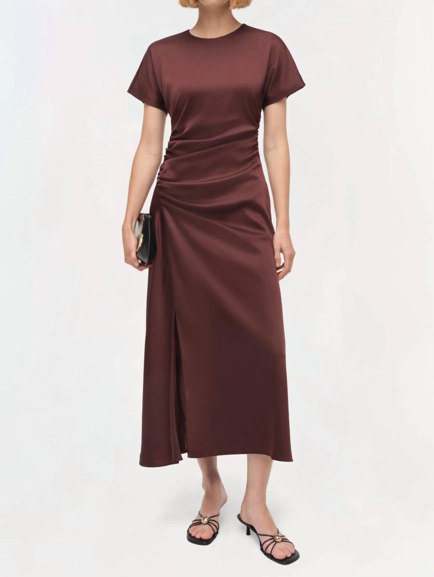 Simkhai - Marabella Draped Satin Midi Dress