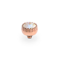 Qudo Women's London 8mm Jewekry Topper in ivory cream delite rosegold - women's jewelry