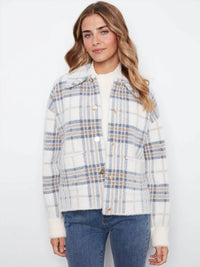 Charlie B - Eyelash Yarn Jacquard Short Jacket