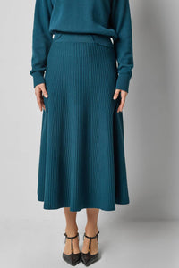 Lilla P - Flared Knit Midi Skirt