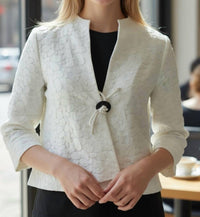 Ic Collection - Jacquard High-low Asymmetric Jacket