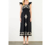 Thml - Shleby Embroidered Midi Dress
