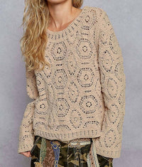 Pol - Crochet Knit Sweater