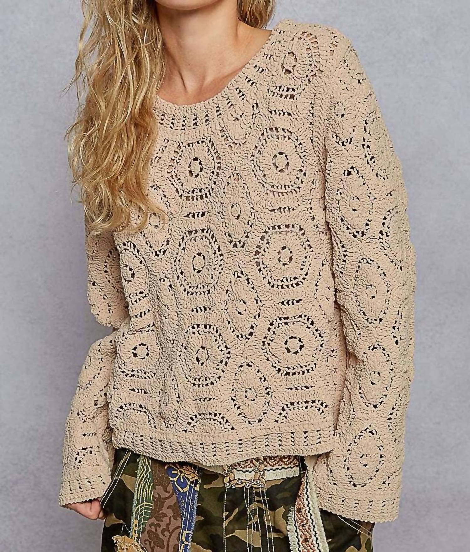 Pol - Crochet Knit Sweater