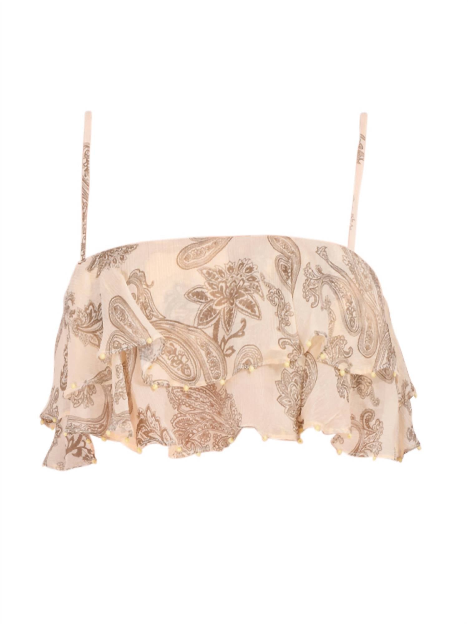 Hemant & Nandita - Ruffle Top And Harem Pant Set
