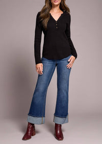 Tribal - Soft Washed Thermal Henley Top