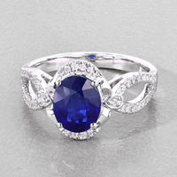 Diana M Jewels - Women's Oval Natural Sapphire Fashion Ring (2.33 Ct) - Classic Plus