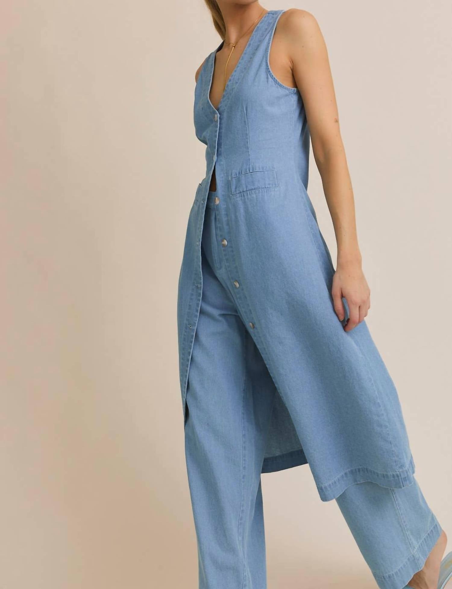 Gilli - Long Denim Vest Dress