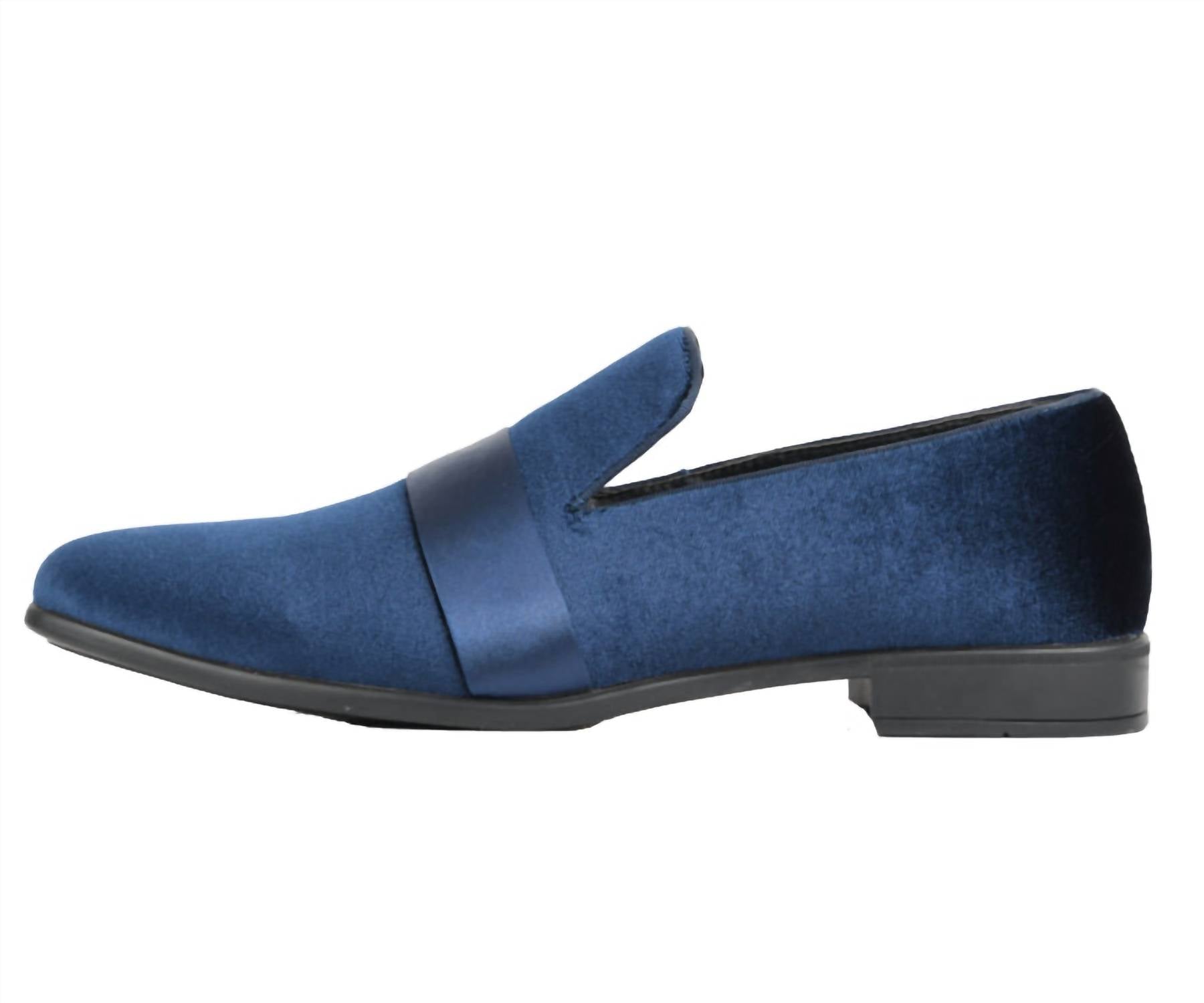 Amali Men's Knight Loafer in navy - men's loafer - detail view