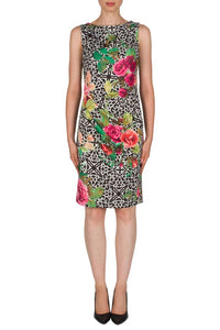 Joseph Ribkoff - Rose And Lattice Print Dress