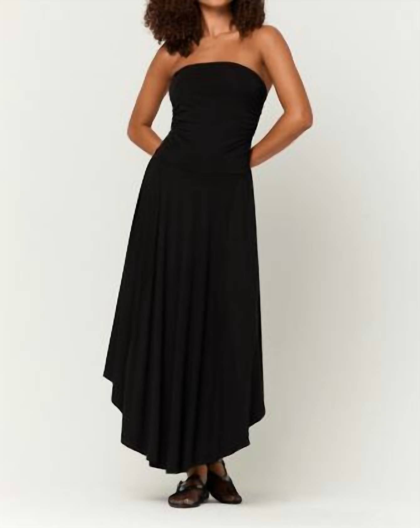 Project Social T - Goddess Strapless Shirred Dress