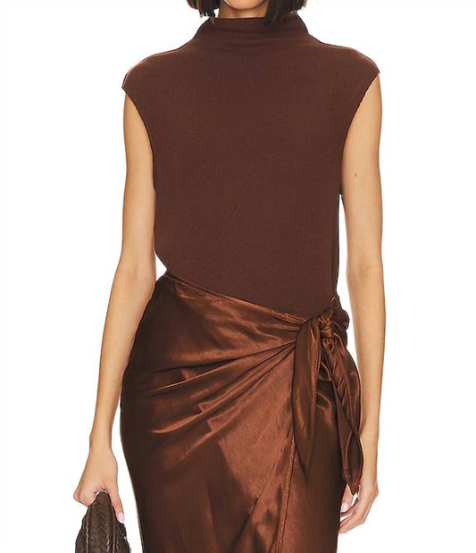 Enza Costa - Sleeveless Knit Turtleneck Top