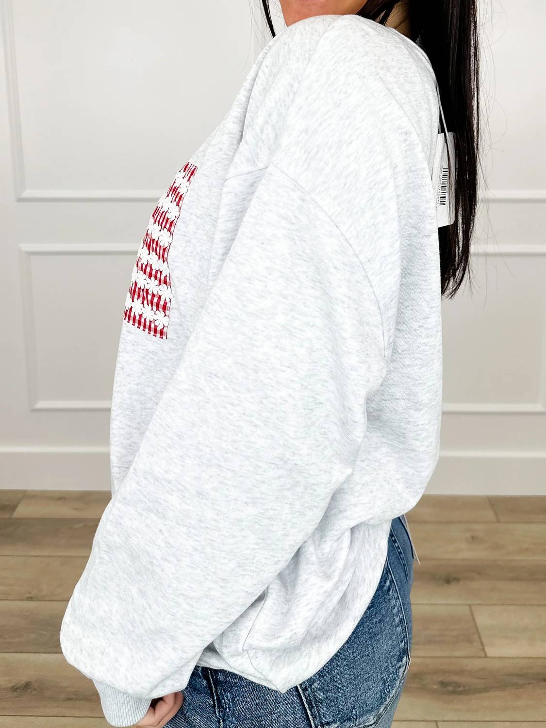 Gilli - Star Spangled Blooms Lightweight Long Sleeve Sweatshirt