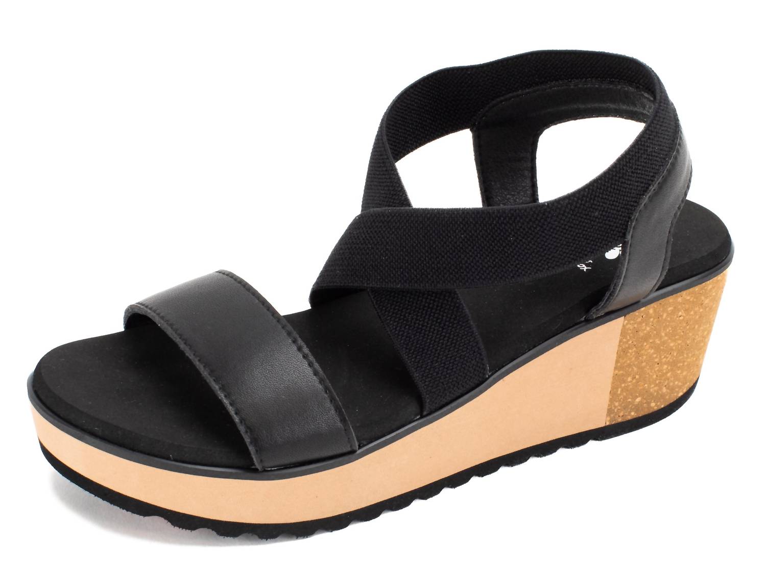 YELLOWBOX Women's Maldive Wedge Sandal in black - women's sandal