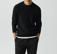 Theory Maden Crewneck Sweater in black - men's sweater