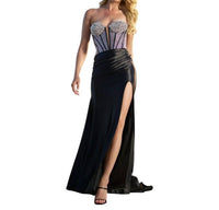 Sherri Hill - Strapless Beaded Corset Gown