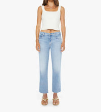 Mother - Mid Rise Rambler Zip Ankle Fray Jeans