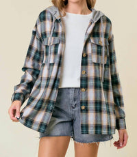 Doe And Rae - Women’s Hooded Shirt Jacket