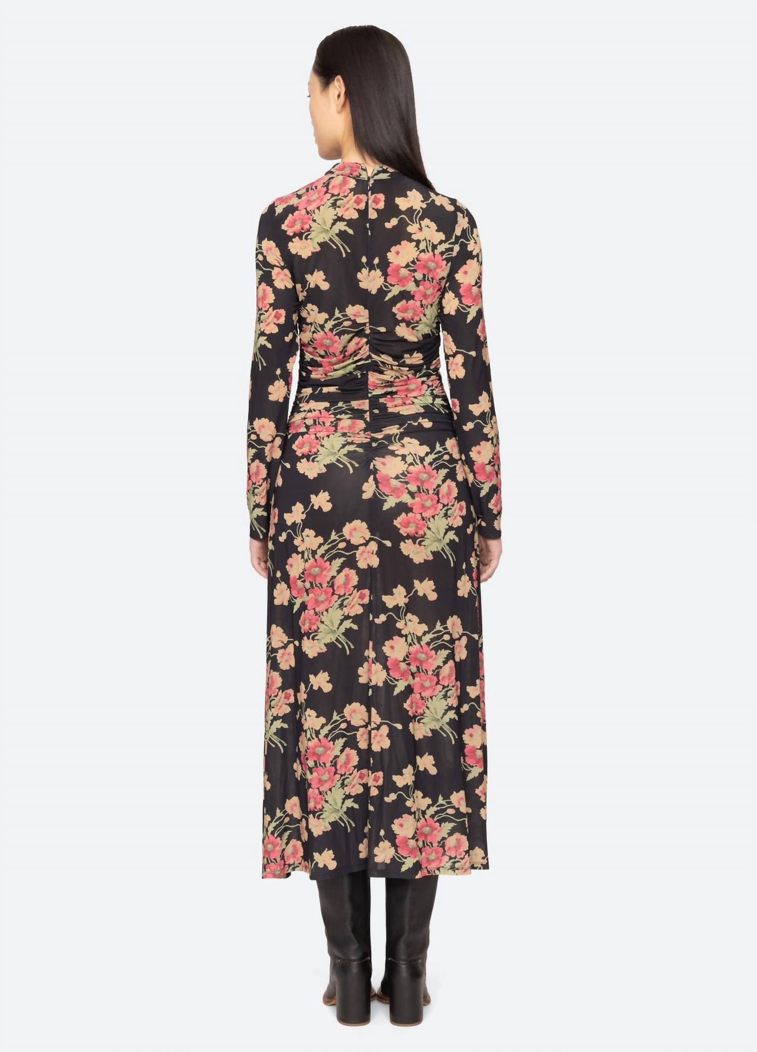 Sea - Cornelia Print Long Sleeve Midi Dress