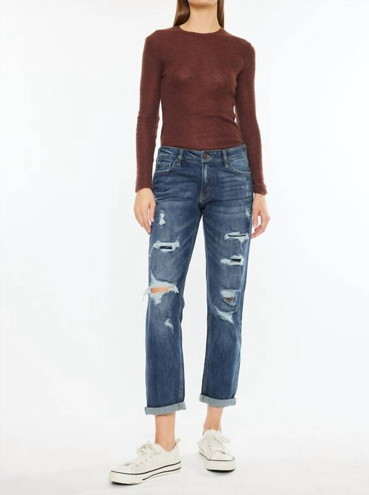 Kancan - Mid Rise Boyfriend Jean