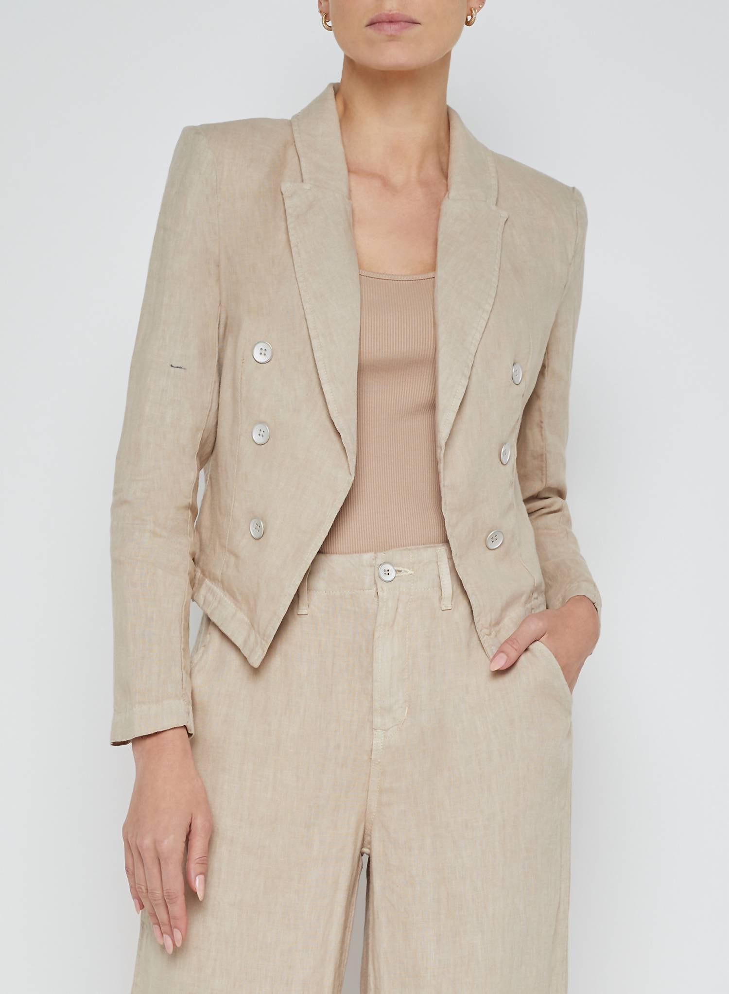 L'Agence - Wayne Crop Double Breasted Jacket