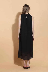Jessie Liu - Petal Detail Around The Neck Midi Dress