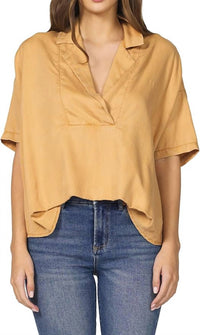 Dear John Denim - Belle Short Sleeve Pop Over Top