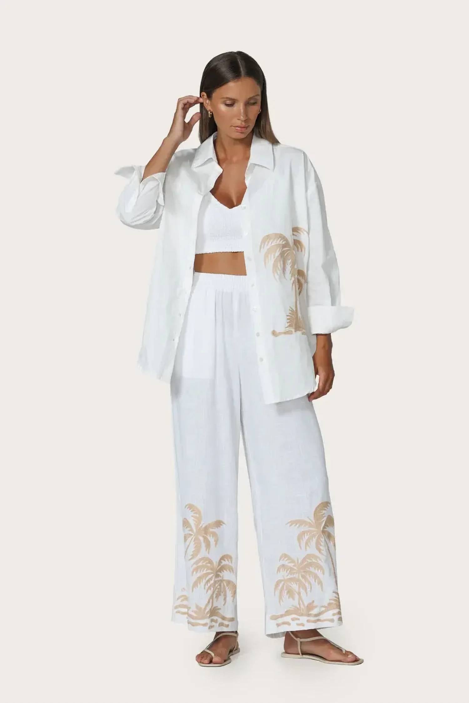 Lusana - Palma Embroidered Shirt