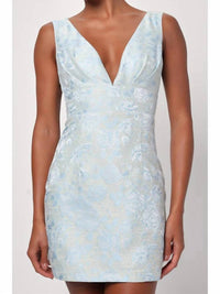 Lulus - Camilla Floral Brocade Mini Dress