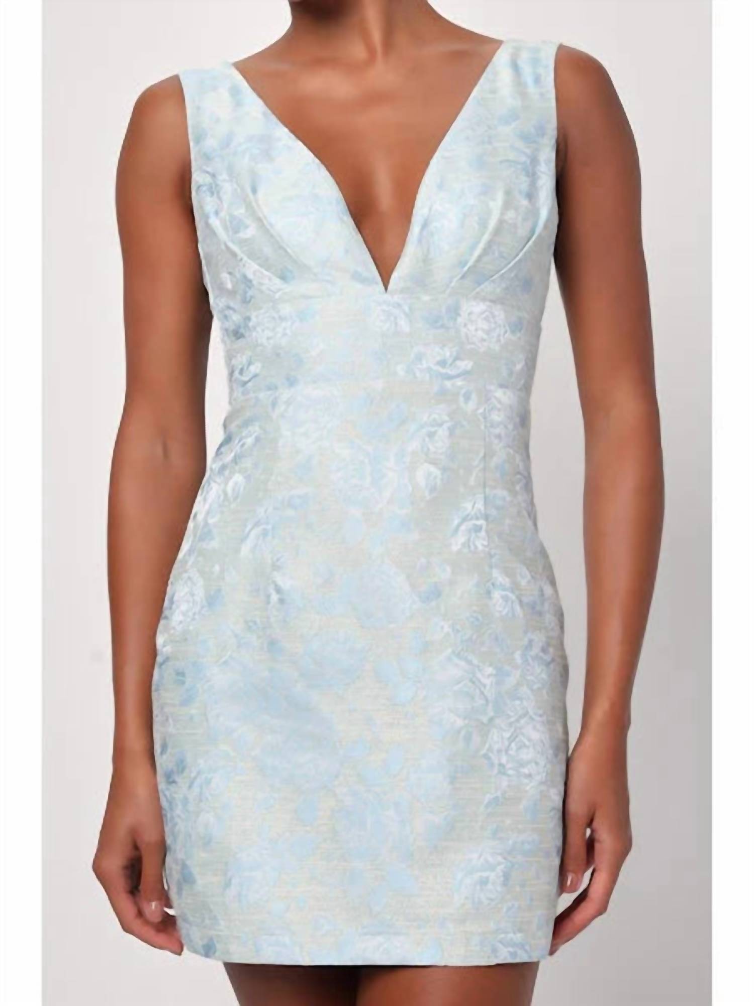 Lulus - Camilla Floral Brocade Mini Dress