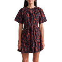 APIECE APART Women's Saara Tiered Mini Dress in deep botanic - women's dress
