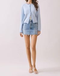 TCEC Women's Soft Knit Cardigan in sky blue - women's cardigan - view 4