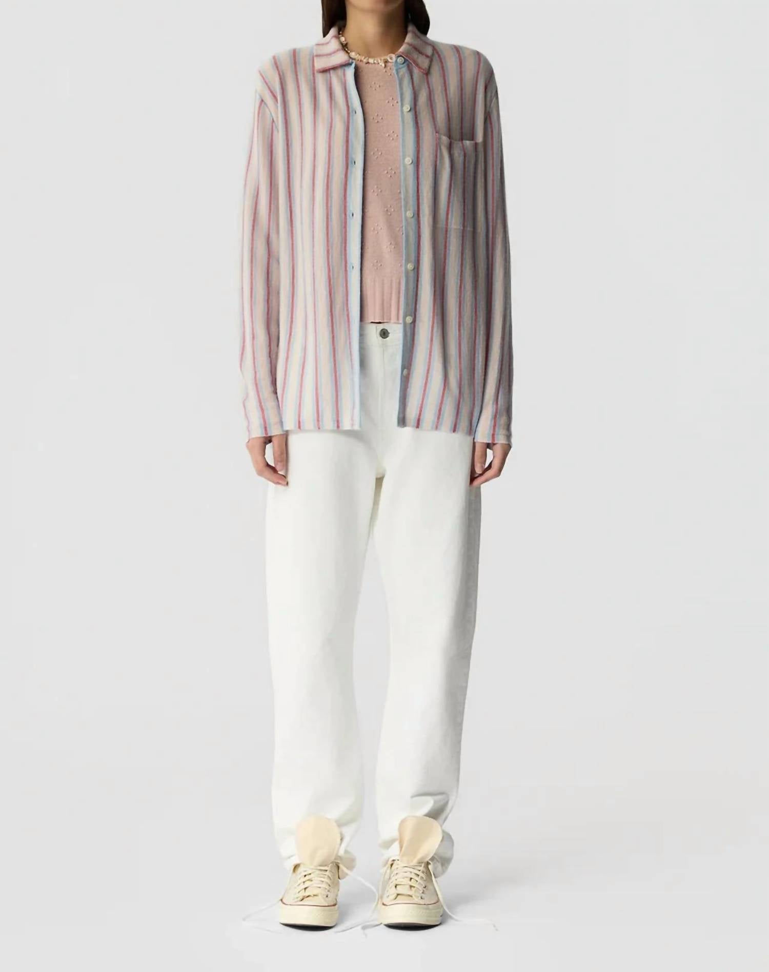 Guest In Residence - Fine Stripe Showtime Shirt