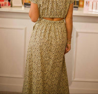 PINCH Open Back Maxi Dress in leopard - women's dress - alternate view