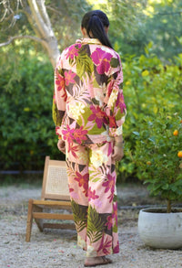 Dolma printed drawstring pant in multi floral - women's pants - view 4