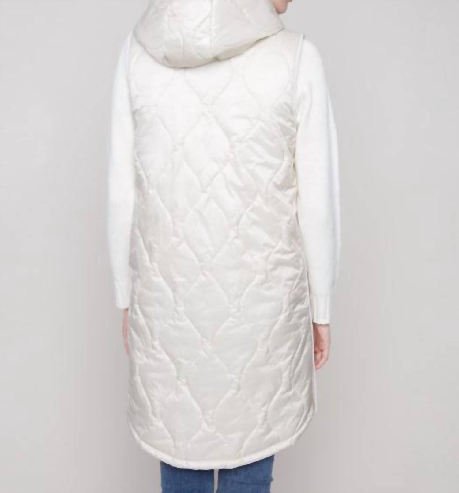 Charlie B - Pearlized Long Hooded Vest