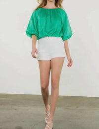 Thml - Women's Puff Sleeve Flowy Blouse