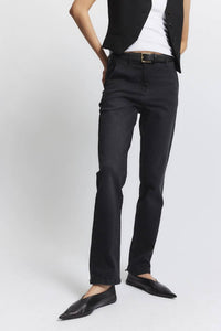 Saint Art Kiana Denim Straight Leg Pant in black wash - women's pants