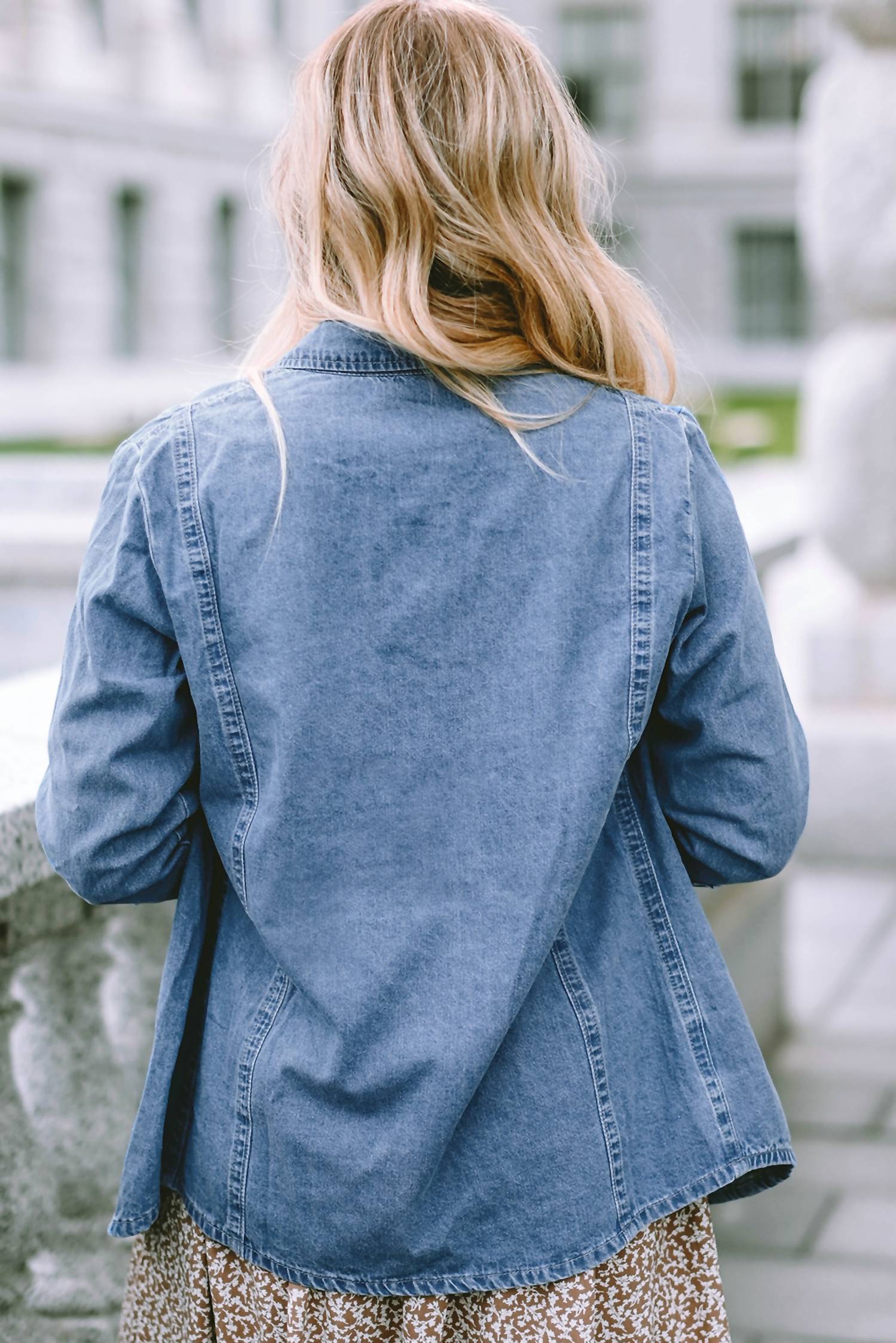 Pretty Bash - Denim Button Up Jacket