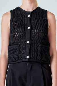 Endless Rose - Statement Buttons Knit Vest