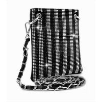 Sophia Collection - Women's Rhinestone Stripe Phone Crossbody Bag