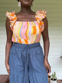 Fate - Celine Ruffle Shoulder Top