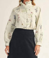 Entro - Ruffle Detail Button Down Top