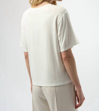 Joseph Ribkoff - Rhinestone Embellished Short Sleeves Top