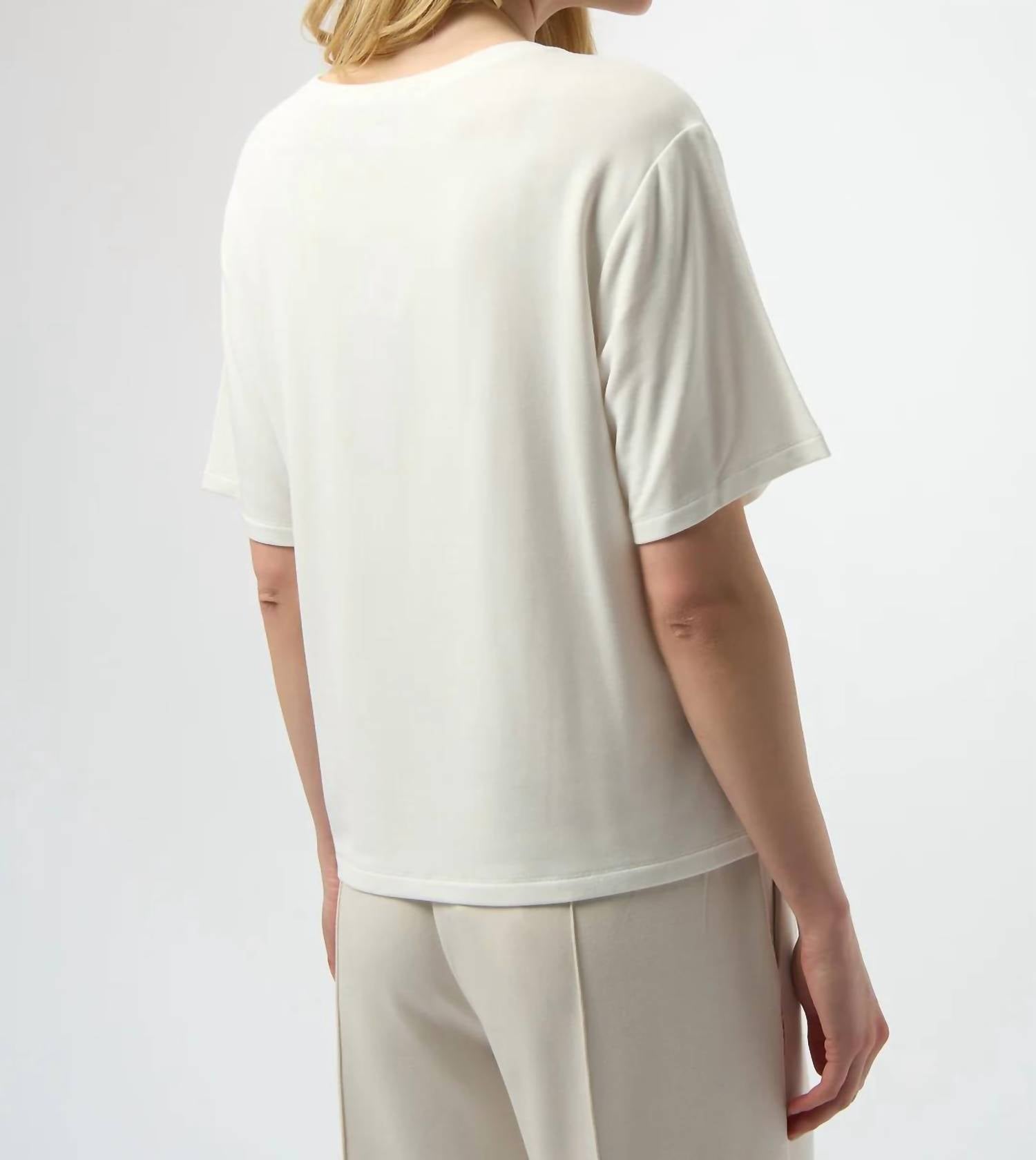 Joseph Ribkoff - Rhinestone Embellished Short Sleeves Top