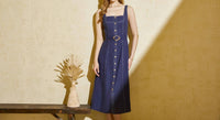 G.D.S. - Emily Linen Slip Midi Dress