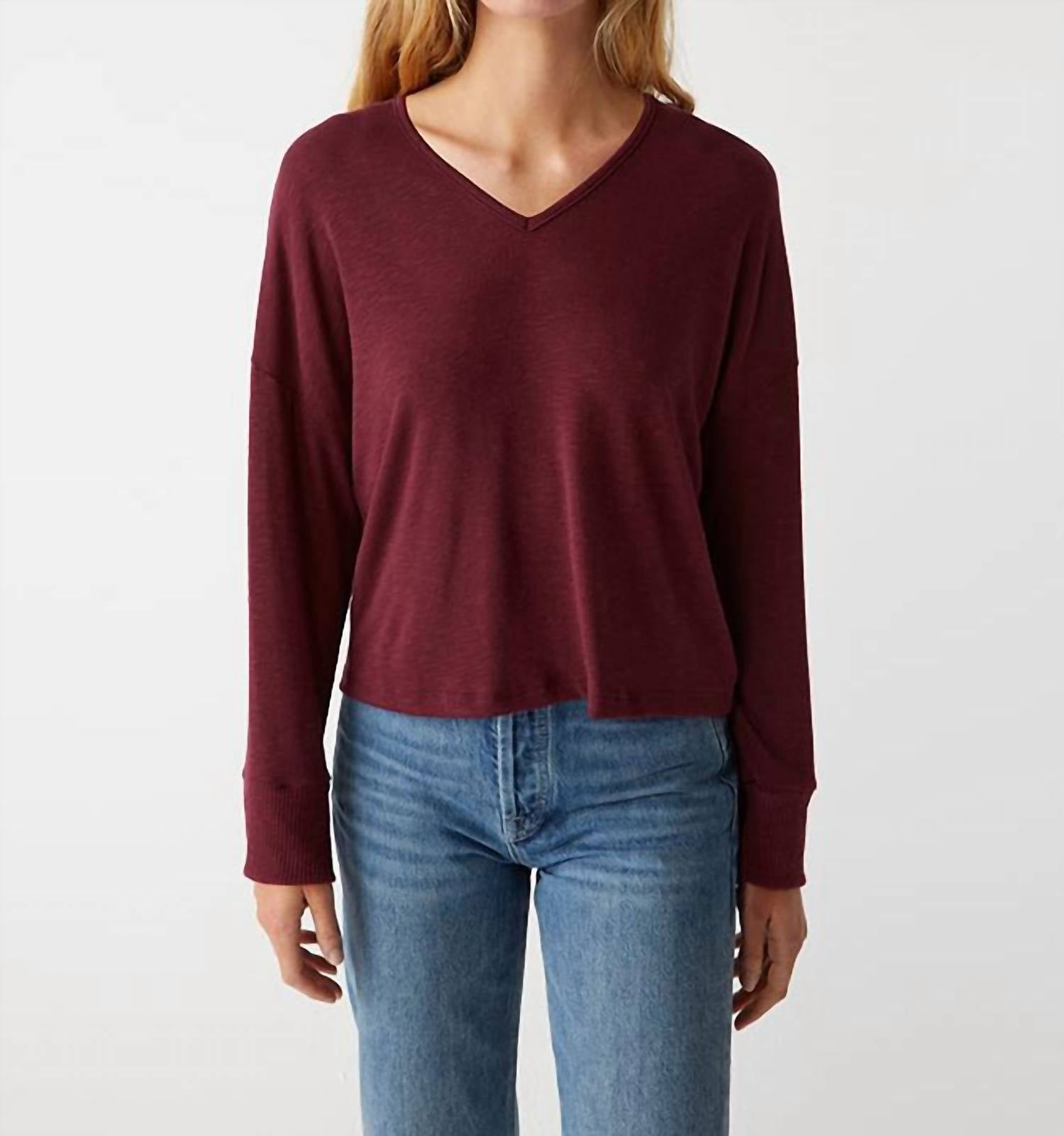 Michael Stars - Patty V-neck Long Sleeve Top